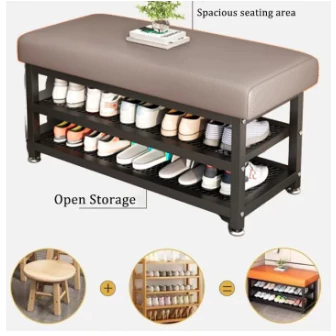 Shoe Storage Changing Bench
