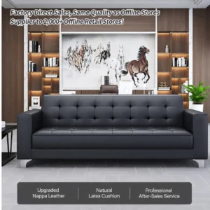 Premium Leather Reception Sofa