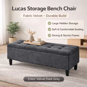 LUCAS 3 Seater Storage Bench Chair