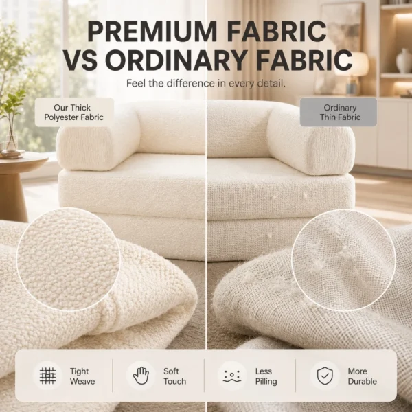 Cream Teddy Compressed Cloud Sofa
