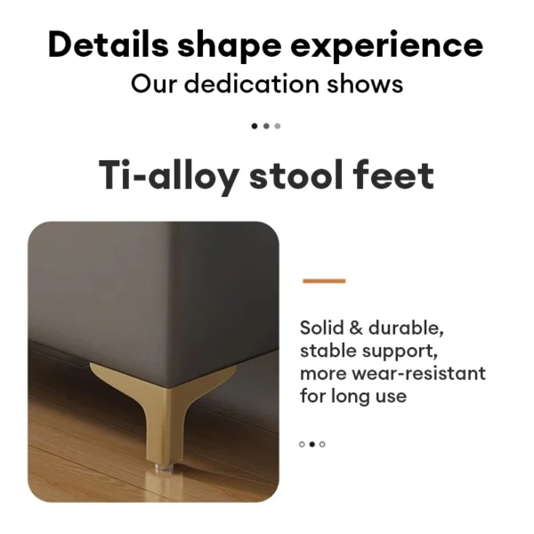 PU Leather Storage Ottoman Bench