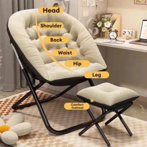 Lazy Sofa Chair With Ottoman