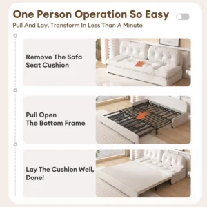 my-11134207-820lg-mr1oq8lc49a815.webp Cream Extendable Pull Out Sofa Bed