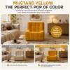 my-11134207-820lg-mrzv2laadc04f7.webp Ginger Yellow Corduroy Single Sofa L60cm W82cm H74cm