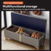 PU Leather Storage Ottoman Bench