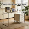 my-11134207-820lh-ms0yx2l5pbltae.webp Stainless Steel Study Desk 3 Drawer