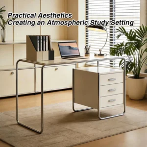 Stainless Steel Study Desk 3 Drawer
