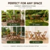 Foldable Solid Wood Bistro Set