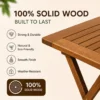 Foldable Solid Wood Bistro Set